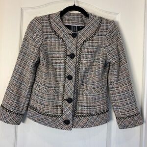 Nicole Miller for‎ Mary Kay Tweed Blazer with Pockets – Size 00P